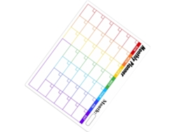 Calendario De Pared De Pvc Flexible Y Removible, Adhesivo Borrable En Seco Para Cocina.