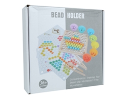Ats-juego De Perlas De Madera Para Niños Clip Beads Puzzle Tablero Entrenamiento Manos Cerebro Juguete Educatsivo 2 En 1