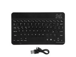Teclado Inalámbrico Bluetooth De 10 Pulgadas Con Retroiluminación Rgb, Teclas Cuadradas, Para Teléfonos Móviles Y Tabletas, Color Negro, Estilo Español.