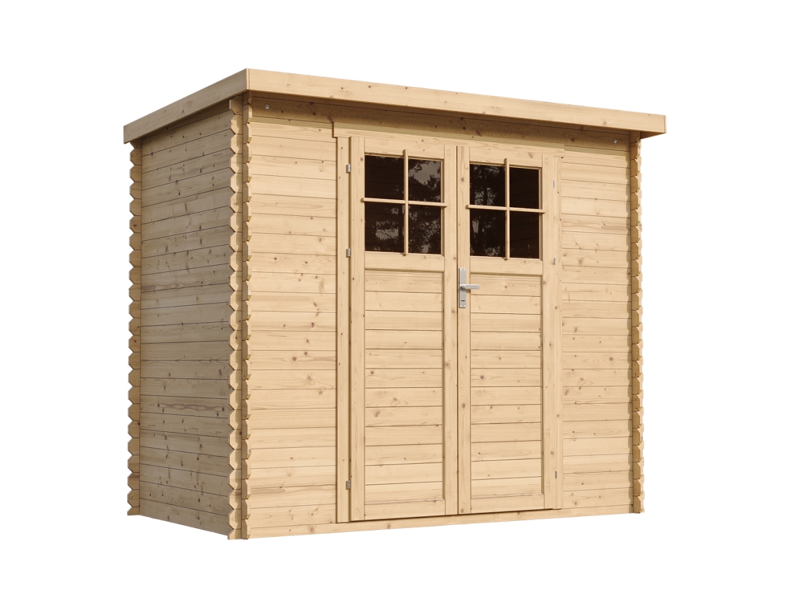 Caseta de Jardín de Madera TIMBELA M310F Puerta con Cerradura (2,63 M²)