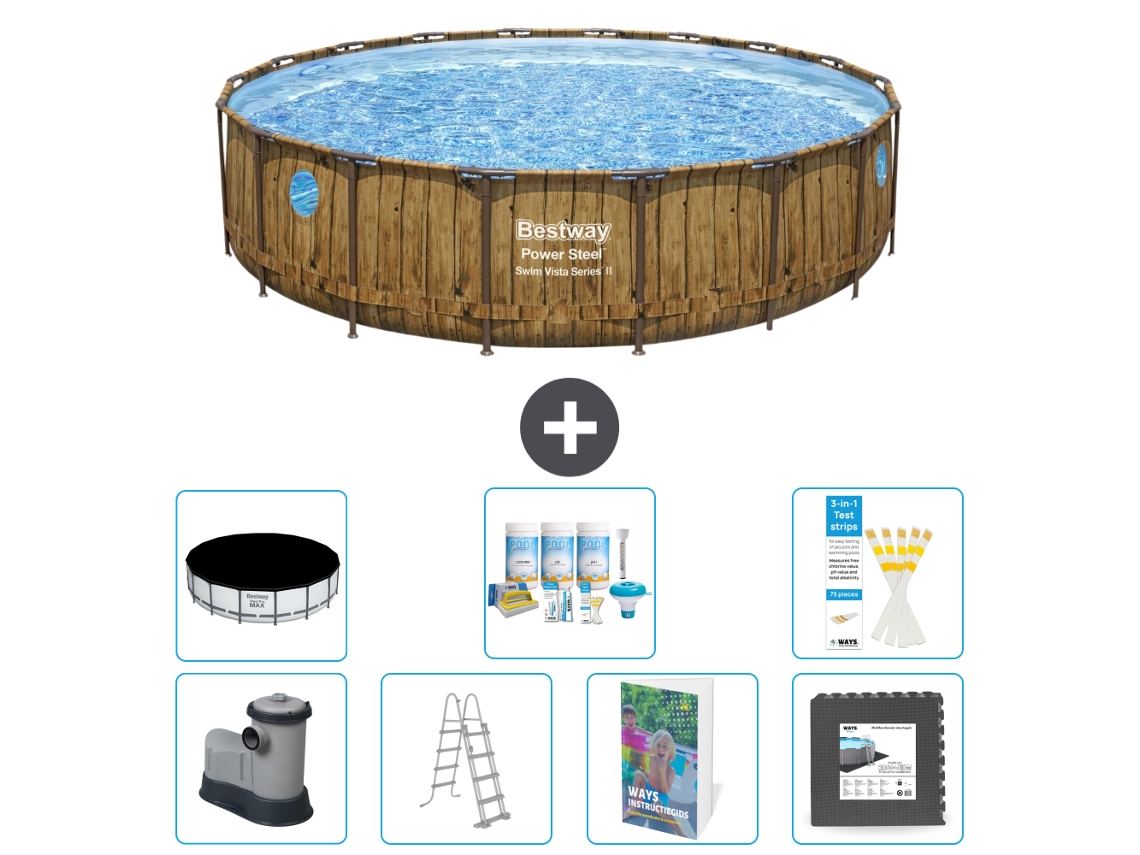 Bestway Piscina Bestway Power Steel Redonda - 549x122 Cm - 8-peças S581