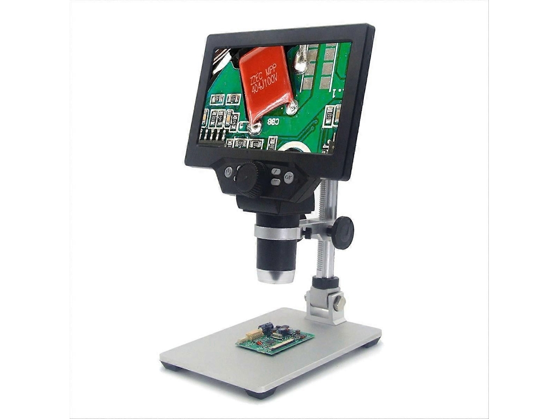 Microscopio digital USB portátil de 1200x, pantalla LCD de 7 pulgadas, soldadura de vídeo.