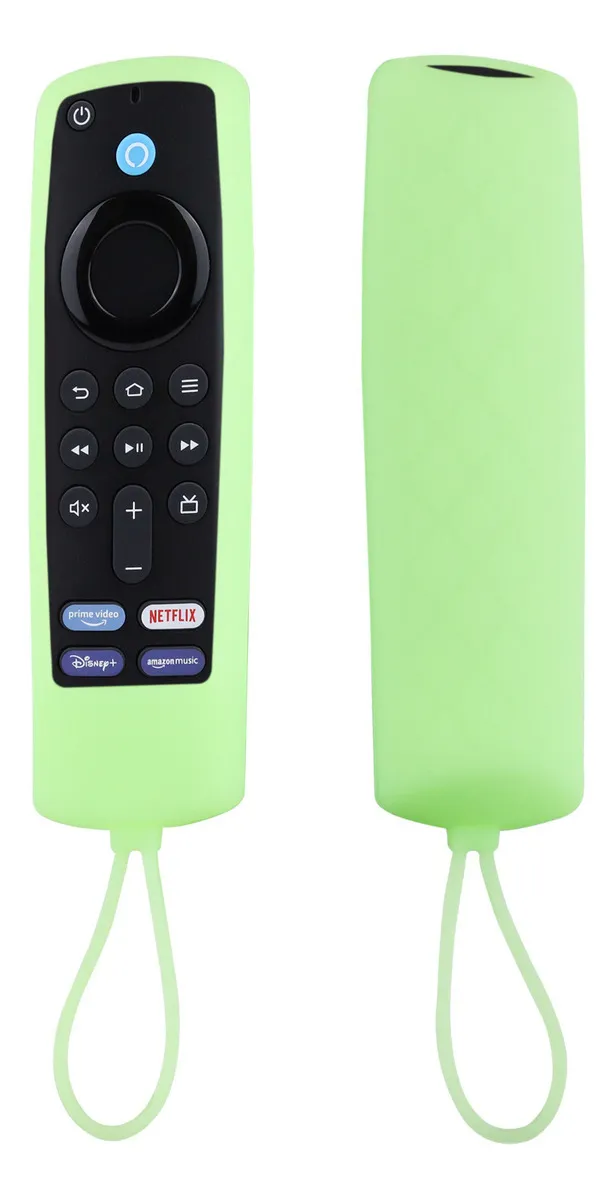 Mando compatible con Amazon Fire TV Stick 4k Lite con funda verde.