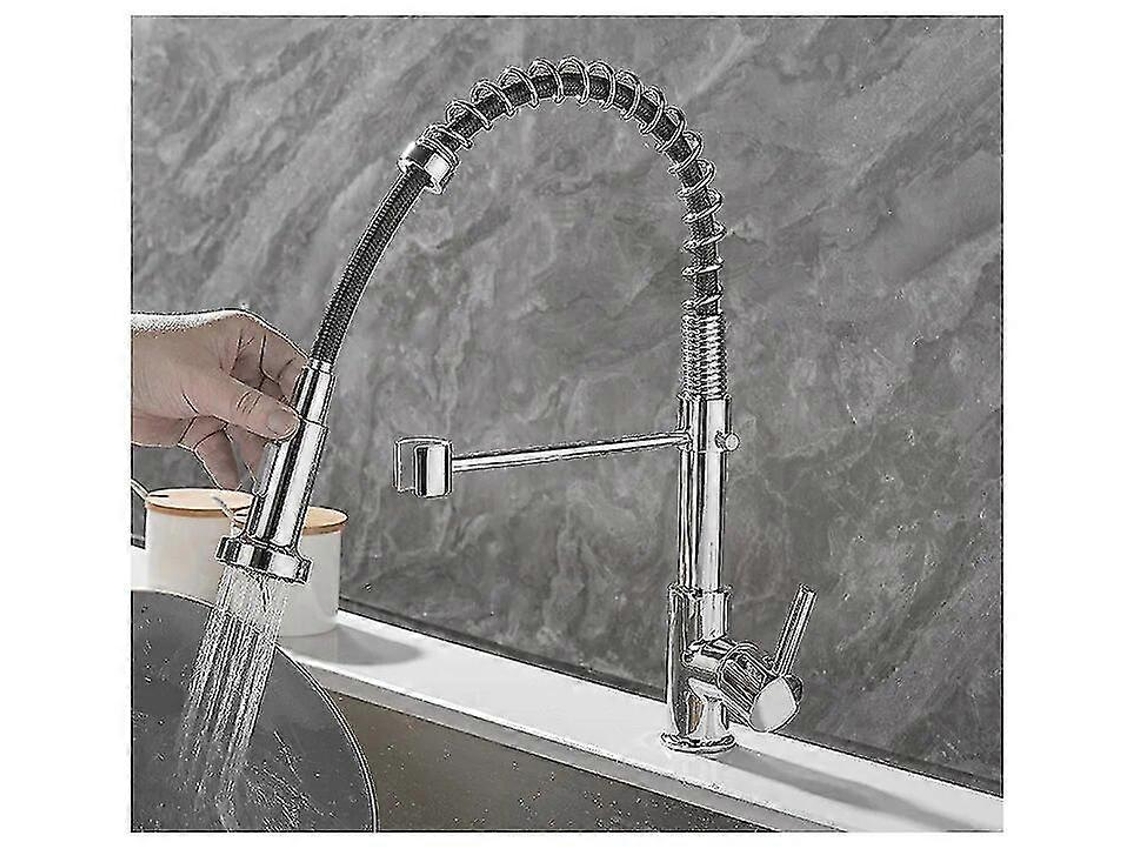 Exquisito filtro de bronce para fregadero de cocina, rotación de 360°, manejo con una sola mano, mezcla de agua caliente y fría.
