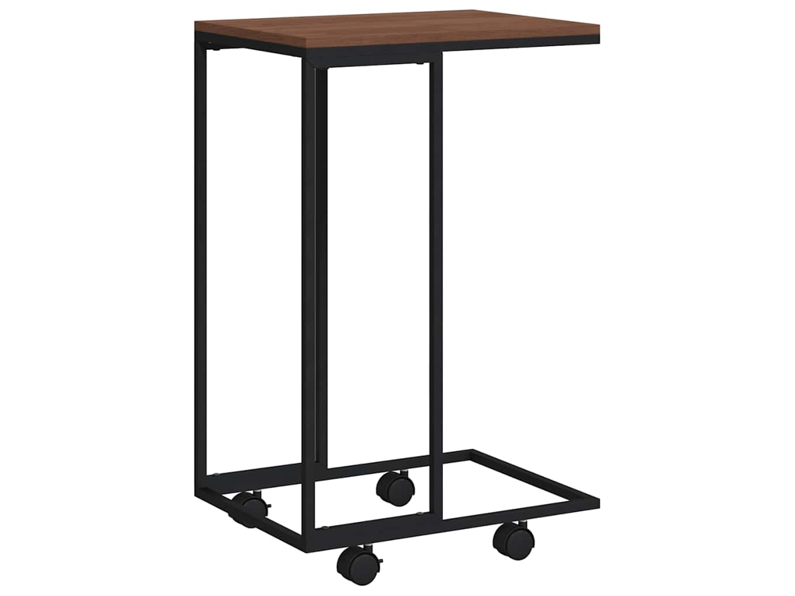 Mesa auxiliar negra con ruedas MAISON EXCLUSIVE 40x30x63,5 cm