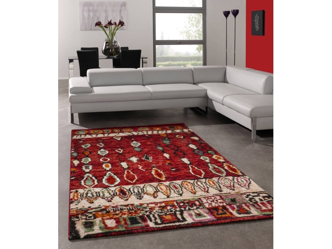 Tapete NAZAR Marokko (Rojo y Beige - 120x170 cm)