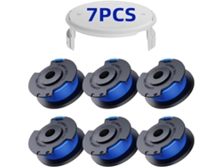 Paquete De 6 Carretes De Hilo Con 1 Tapa Para Desbrozadora Ryobi Ac14rl3a/ac14hca Henten Home