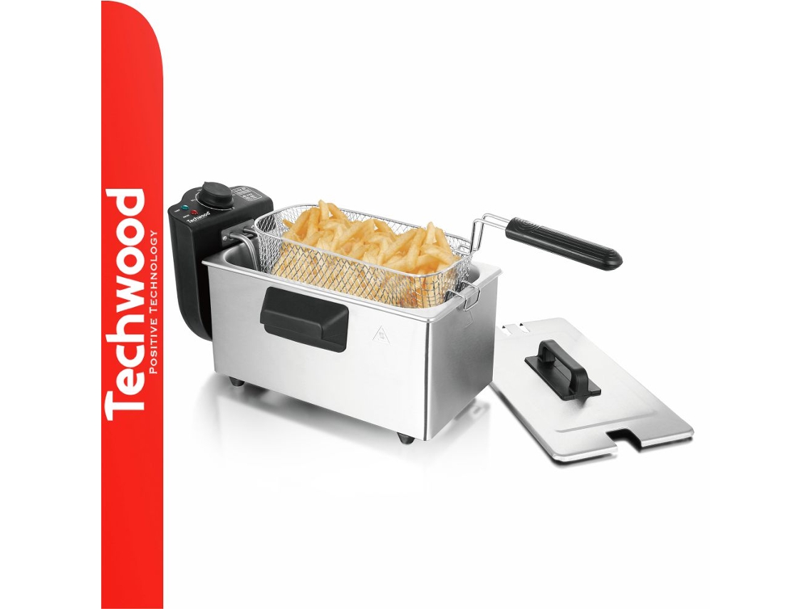 Freidora de aceite eléctrica Techwood de 2000 W y 3 L