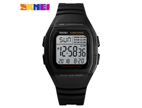 Relojes Deportivos Digitales para Hombres, Relojes De Pulsera con Retroiluminación LED/Alarma/Cronómetro Impermeables-Negro LUUCOZK