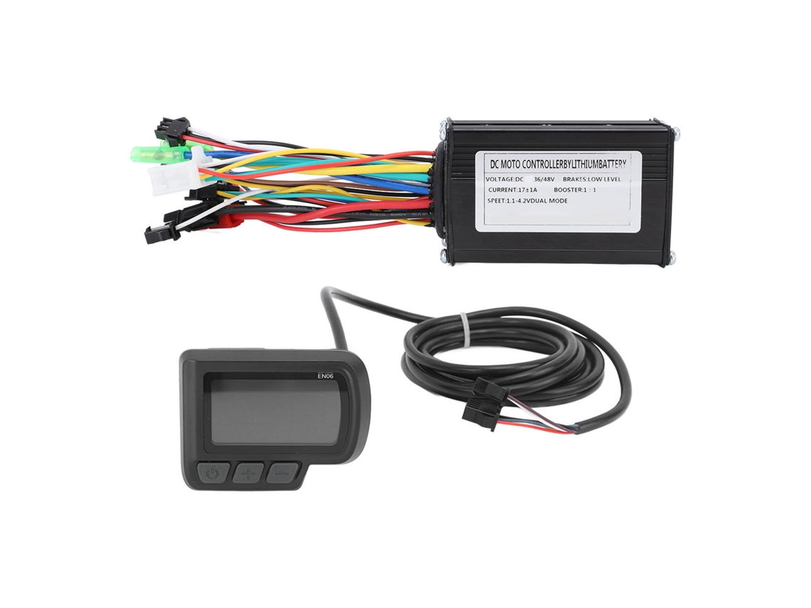 Controlador Para Bicicleta Eléctrica De 36v/48v Y 17a Con Panel Impermeable En06 Para Motores De 250w A 350w.