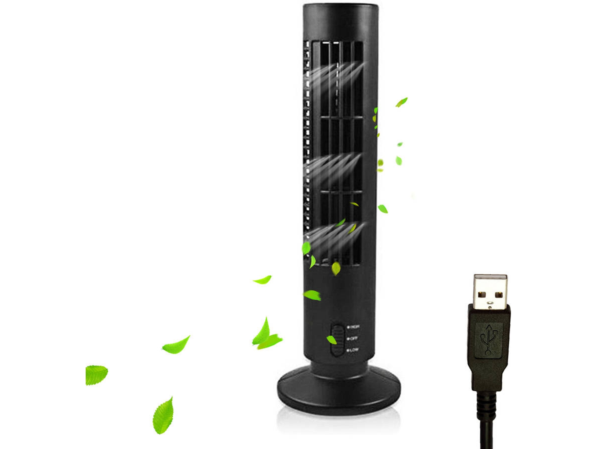 Ventilador Torre ANSELF H32038B Negro (2 velocidades)