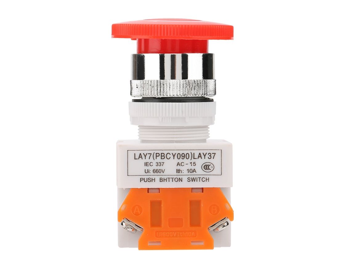 Botón de parada de emergencia con bloqueo automático (22 mm)