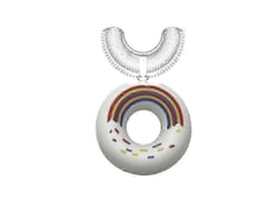 Cepillo de dientes infantil en forma de U para niños de 2 a 6 años, blanqueador con función de masaje y cabezal de silicona suave. GOKOCO