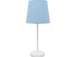 Lámpara de Mesa FABRILAMP Consciencia (Azul Claro - E14 - Máx. 40W - Metal - Tela)