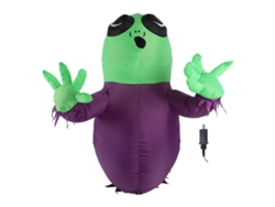Lámpara De Ventana Inflable Con Forma De Extraterrestre, 1,2 M, Luz Led, Potente Ventilador, Fibra De Poliéster, Ip44.