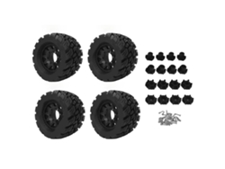 Neumáticos De Goma Para Coches Rc (4 Unidades), Mayor Resistencia Al Desgaste, Para Ruedas De Coches Rc A Escala 1/8 Y 1/10.