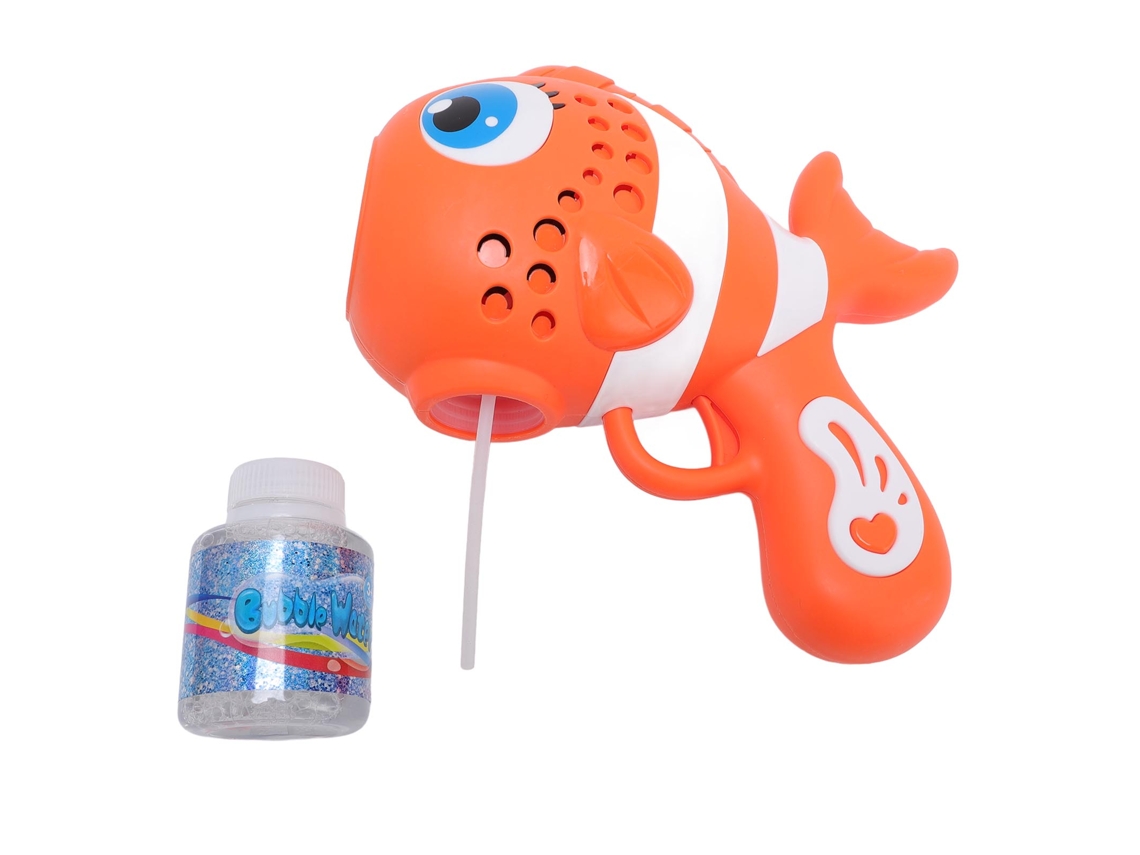 Ats-máquina De Burbujas Automática Portátil En Forma De Pez Sin Fugas Para Niños Naranja