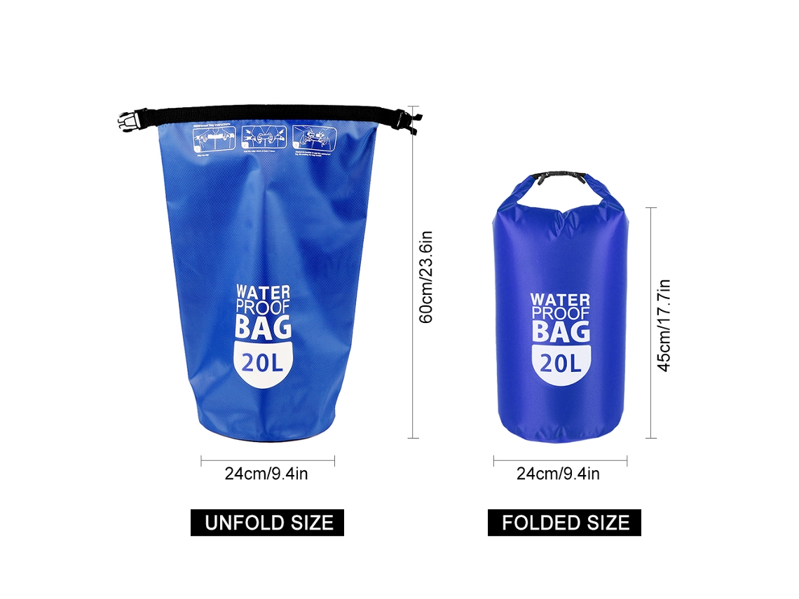 Mali bolsa Seca Flutuante Pvc À Prova D'água com Tampa Rolável 10l/20l para Esportes Aquáticos