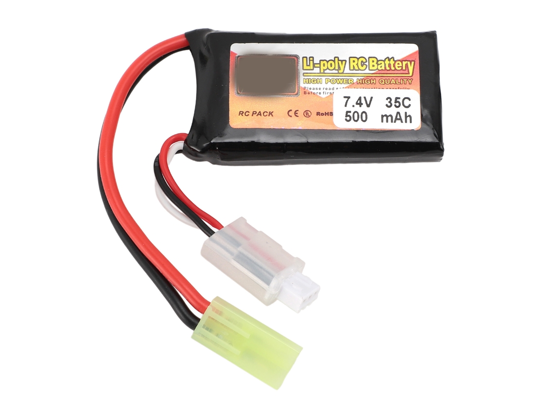 Batería De Litio De 7,4 V 2s 500 Mah 35c Para Drones, Helicópteros, Aviones Y Barcos Rc.