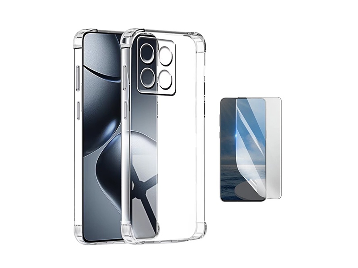 Kit Capa Superprotect Anti-shock Pelicula Hydrogel Frente Phonecare Para Xiaomi 15t 5g - Transparente