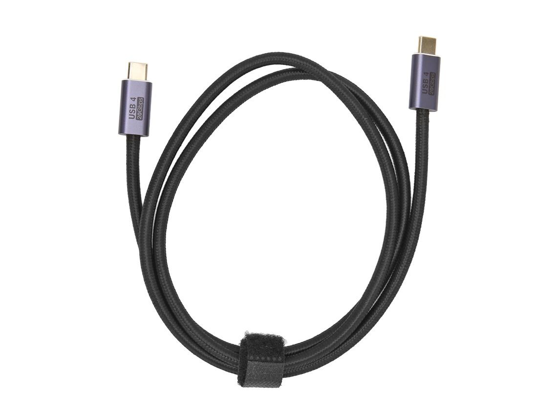 Cable Usb 4.0 Tipo C A Tipo C, 20 Gbps, 8k, 60 Hz, Pd100w, 1 M, Nylon, Gris Espacial