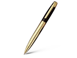 Bolígrafo Metálico Retráctil Con Mecanismo Giratorio, Punta Mediana De 1,0 Mm, Tinta Negra, Ideal Para La Escuela, La Oficina O Los Negocios.