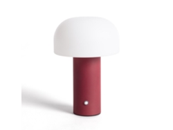 Lámpara De Mesa Led Portátil Metal Con Batería Usb Recargable Leta Bordeaux