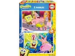 Puzzle BOB ESPONJA 2X48 Bob Esponja (Edad MÃÂÃÂÃÂÃÂ­nima: 3 AÃÂÃÂÃÂÃÂ±os)