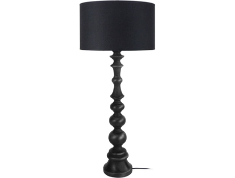 Lámpara de Mesa TOSEL Anais (Negro, Negro Cilíndrico - E27 - Máx. 40W - Madera)