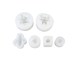 6 Moldes De Silicona 3d Resistentes Al Calor Con Forma De Planta Para Velas, Arcilla Y Dulces.
