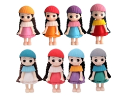 Set De 8 Muñecas Kawaii, Juguetes De Jardín Para Decorar Pasteles Para Niñas