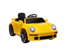 Coche eléctrico infantil de 12 V con mando a distancia, amarillo