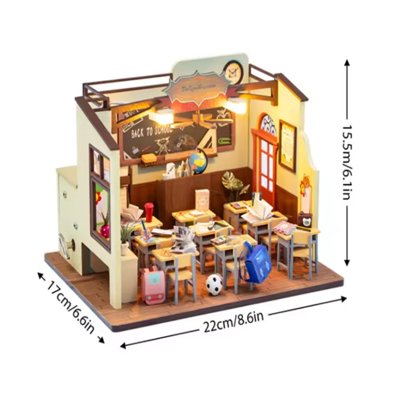 Casa Miniatura De Madera 3d Para Maquetas De Aulas Escolares, Recuerdos De Graduación