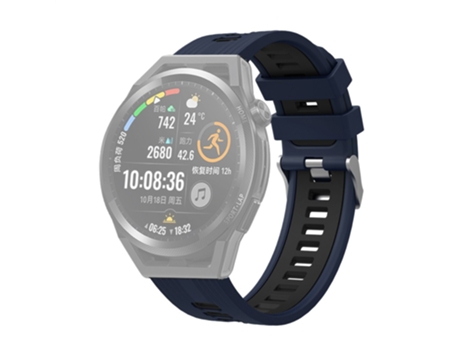 Correa de Silicona bicolor 20mm transpirable ajustable para Samsung Galaxy Watch 5 40mm/44mm/Watch 5 Pro 45mm - azul medianoche/negro