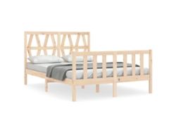 Maison Exclusive - Estructura De Cama Sin Colchón Madera De Pino Blanca 140x200 Cm