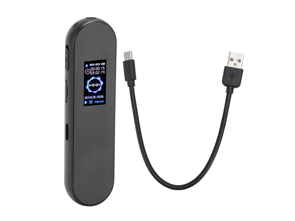 Grabadora De Voz Digital Portátil Con Reducción De Ruido, Mp3, 128 Gb, Para Clases, Reuniones Y Entrevistas.
