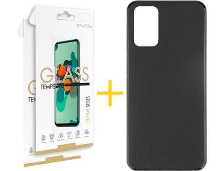 Kit Funda + 2 Protectores de Pantalla Oppo A94 4G SKYHE Liso (Negro)