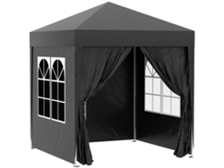 Tienda De Campaña Plegable De 2x2 M, Oxford Negra, 4 Paredes, Protección Uv.