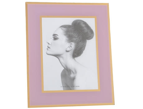 Portafotos DRW Para foto 15x20 cm (Cristal - rosa y dorado)