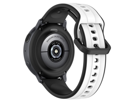 Correa de Silicona 22mm dos colores para Samsung Galaxy Watch3 41mm 45mm/Huawei Watch 3 - blanco/negro