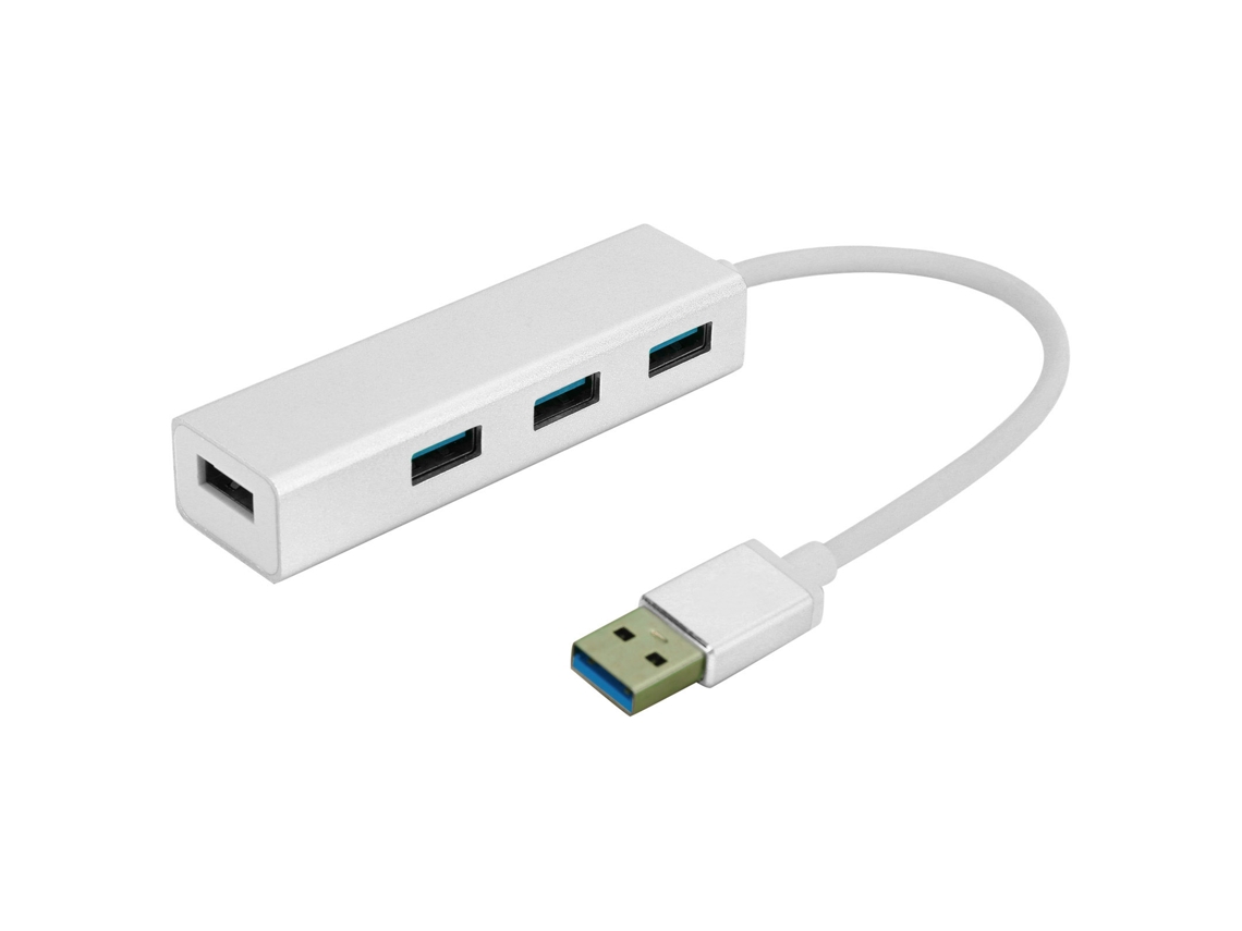 Concentrador Usb3.0 De 4 Puertos Adaptador De 480mbps De Aleación De Aluminio Para Windows Os X Linux Ymcb210b