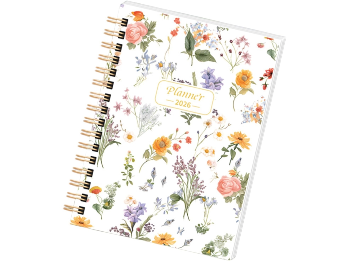 Agenda 2026– Caderno Espiral Premium, Capa Dura,| Para Amigos, Familiares, Colegas, Clientes, Professores, De