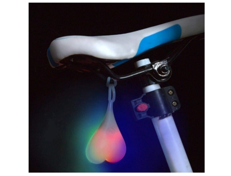 Luces traseras de bola de bicicleta Luces de advertencia de corazón de bicicleta Lámpara de huevo LED esencial Prueba nocturna - ENZONS blancos