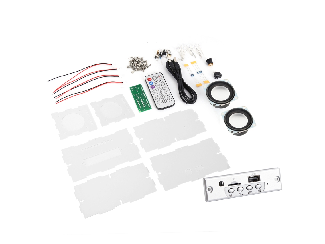 Kit De Bricolaje: Altavoz Bluetooth Con Control Por Voz, Luz Y Pequeño Amplificador Electrónico.