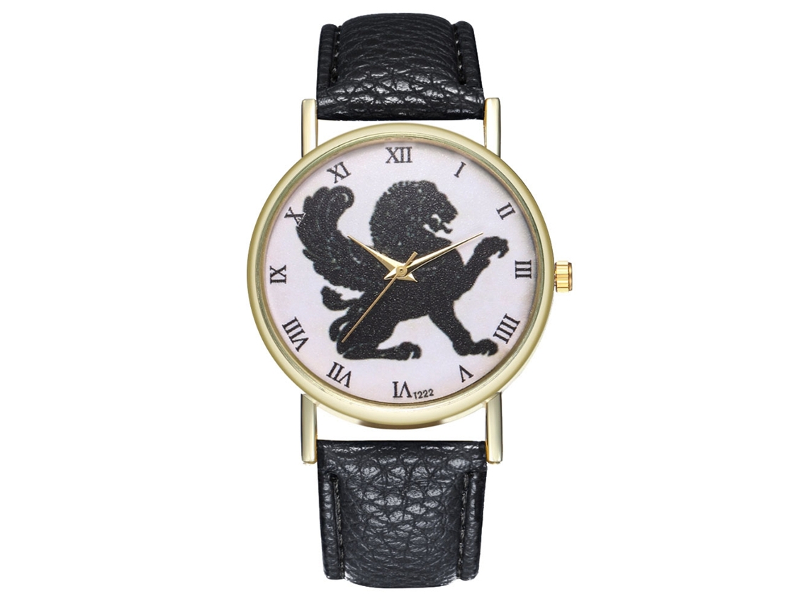 Reloj De Moda Retro De Cuero Artificial Unisex Con Movimiento De Cuarzo