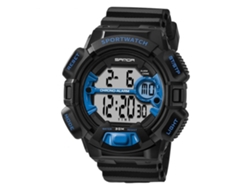 Reloj Digital Multifuncional Sanda Reloj De Pulsera Electrónico Moda Simple Negro Azul