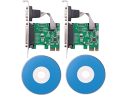 Adaptador Convertidor De Impresora Paralela Con 2 Puertos Serie Rs232-232 Com Y Db25 Lpt A Pci-e