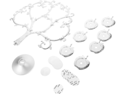 Marco Fotos Metal Blanco Diamantes Imitación Portafotos Decorativo Forma Árbol Ramas Artístico Bodas Elegantes