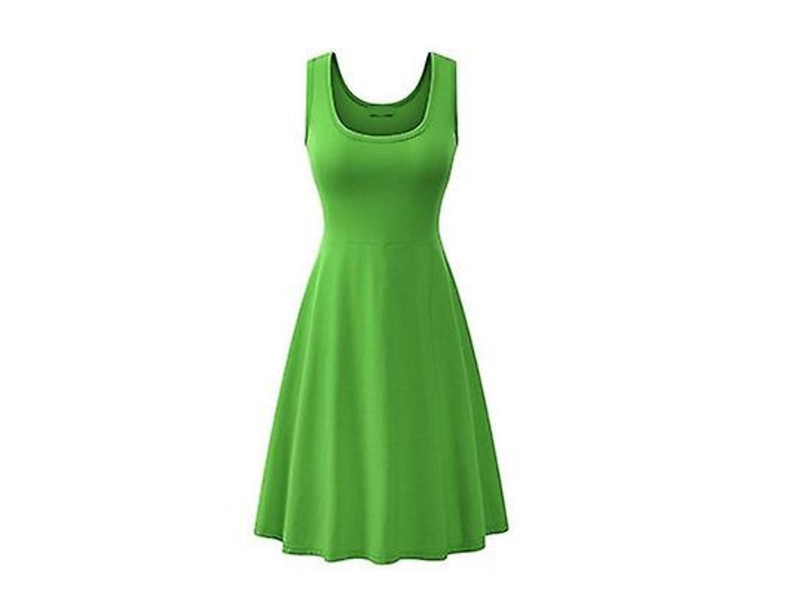 2026-vestido De Verano Mujer Sexy Sin Mangas Cuello Cuadrado Liso Falda Plisada Cintura Alta Casual Rojo Talla 18-35