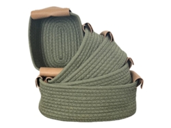 Cesta de cuerda tejida Slowmoose de 5 piezas para organización